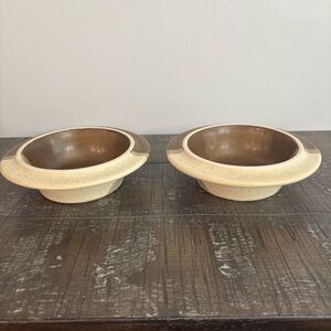 Lot of 2 Fabrik Agate Pass Stoneware Rimmed Cereal Soup Bowl 7" diameter Vintage